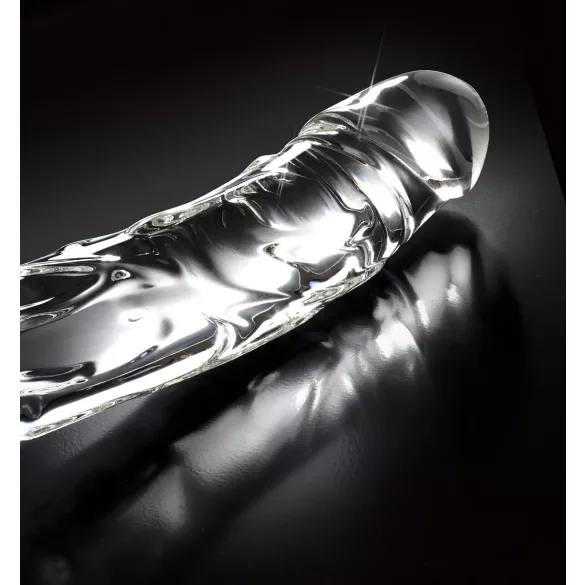 Icicles No. 62 - stiklinis dildo su peniu - skaidrus