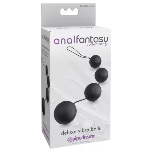 Anal Fantasy - vidiniais rutuliukais analiniai karoliukai (juodi)