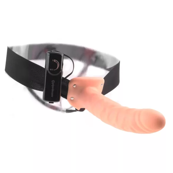 Fetish Strap-On 8 - dirželis - tuščiaviduris vibratorius - kūno spalvos
