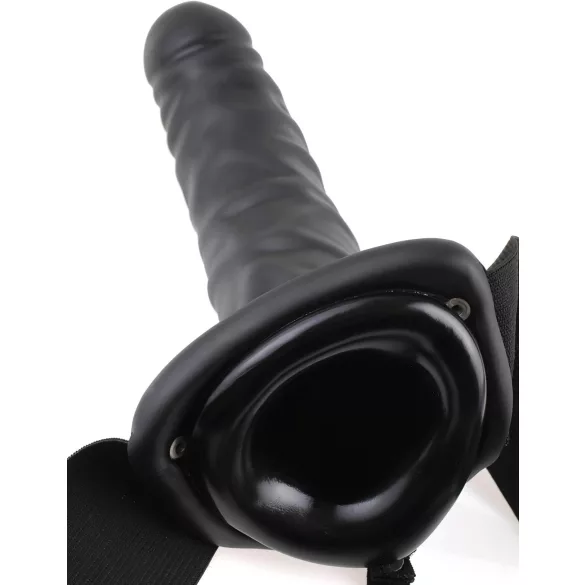 Fetish Strap-On 8 - tuščiaviduris prisegamas vibratorius - juodas