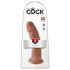King Cock 9 - tikros didelis dildo su siurbtuku (23 cm) - tamsus natūralus