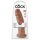 King Cock 10 - didelis siurbtukas dildo (25cm) - tamsus natūralus