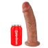 King Cock 10 - didelis siurbtukas dildo (25cm) - tamsus natūralus