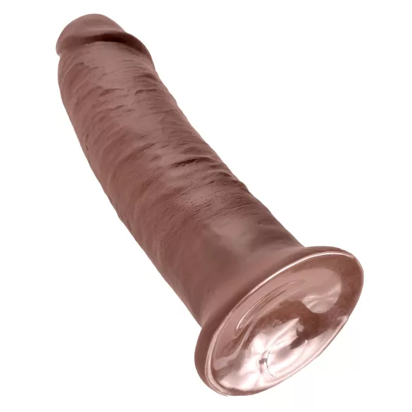 King Cock - didelis dildo su siurbtuku - 25 cm - rudas