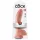 King Cock 9 - didelis dildo su sėklidėmis ir stipria siurbtuko pagrindu (23 cm, kūno spalvos)