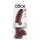 King Cock 9 - dildo su sėklidėmis ir siurbtuku - rudas - 23 cm