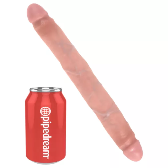 King Cock - dvigubas realistiškas dildo - 31 cm - kūno spalvos