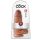 King Cock 9 Chubby - tvirtas lipnus dildo (23cm) - tamsus natūralus