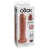 King Cock 7 - tikroviškas dildo (18cm) - tamsiai natūralus