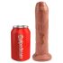King Cock 7 - tikroviškas dildo (18cm) - tamsiai natūralus