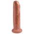 King Cock 7 - tikroviškas dildo (18cm) - tamsiai natūralus