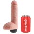 King Cock 8 - tikroviškas purškiantis dildo (20cm) - natūralus