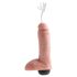 King Cock 8 - tikroviškas purškiantis dildo (20cm) - natūralus