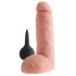 King Cock 8 - tikroviškas purškiantis dildo (20cm) - natūralus