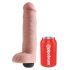King Cock 10 - tikroviškas purškiantis dildo (25 cm) - natūralus