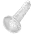 King Cock Clear 6 - dildo su siurbtuku (17,8 cm)