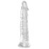 King Cock Clear 8 - siurbtuku pritvirtintas, didelis dildo (20 cm)