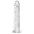 King Cock Clear 8 - siurbtuku pritvirtintas, didelis dildo (20 cm)