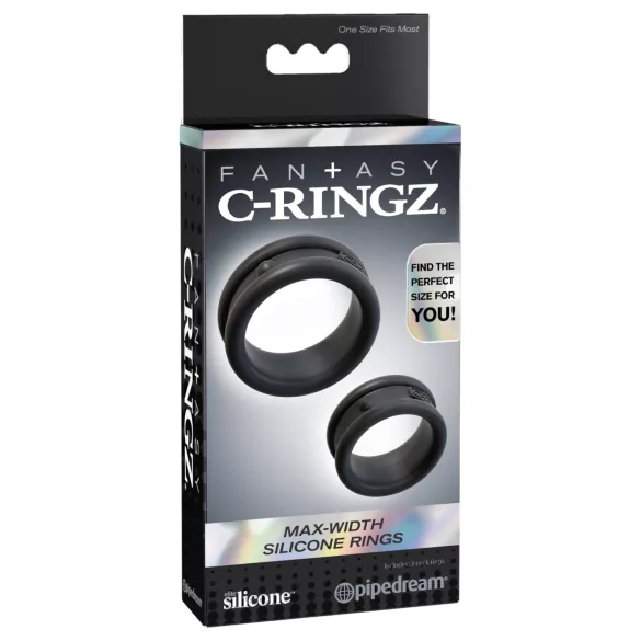 Pipedream - Fantasy C-Ringz - penio ir sėklidžių žiedas (juodas)
