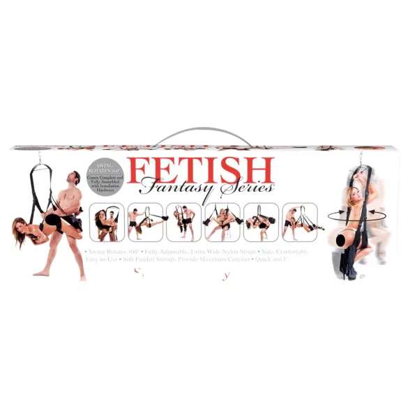 Fetish Fantasy - sekso sūpynės su 360° sukimu - juodos