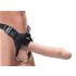 Fetišo Strap-On 12 - prisegamas, tuščiaviduris dildo (natūrali spalva)