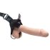 Fetišo Strap-On 12 - prisegamas, tuščiaviduris dildo (natūrali spalva)