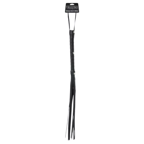 Fetish Fantasy Deluxe - botagėlis su 9 juostelėmis - juodas 65 cm
