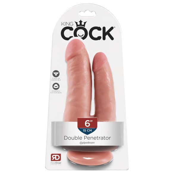 King Cock Double Penetrator - natūralus dvigubas dildo