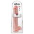 King Cock 15 - siurbtukas, su sėklidėmis dildo (38cm) - natūralus