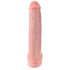 King Cock 15 - siurbtukas, su sėklidėmis dildo (38cm) - natūralus