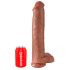 King Cock 15 - milžiniškas dildo (38 cm) - tamsiai natūralus