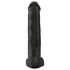 King Cock 15 - siurbtukas dildo su sėklidėmis (38 cm) - juodas