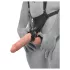King Cock - dirželis su tuščiaviduriu dildo - 25 cm