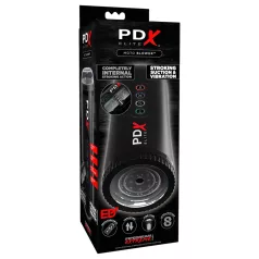   PDX Moto Blower - čiulpiantis, vibruojantis masturbatorius (juodas)