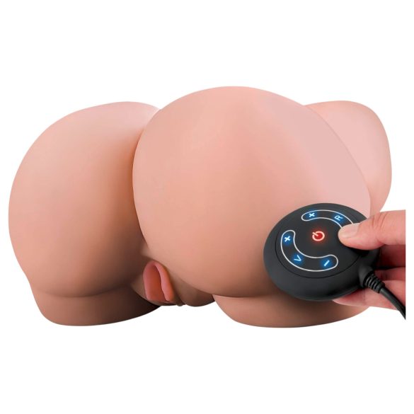 PDX Elite Milk Me Silly - vibracinis torsas masturbatorius (natūrali)