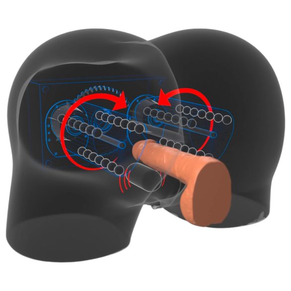 PDX Elite Milk Me Silly - vibracinis torsas masturbatorius (natūrali)
