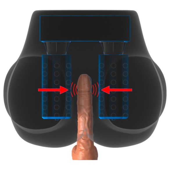 PDX Elite Milk Me Silly - vibracinis torsas masturbatorius (natūrali)