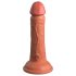 King Cock Elite 6 - lipnus, tikroviškas dildo (15 cm) - tamsus
