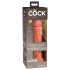 King Cock Elite 8 - dildo su siurbtuku - 20 cm - tamsi kūno spalva