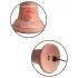 King Cock Elite 6 - vibratorių su siurbtuku (15 cm) - kūno spalvos