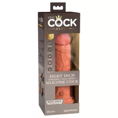   King Cock Elite 8 - realistiškas vibratorius 20cm - tamsi kūno spalva