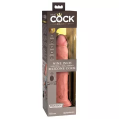   King Cock Elite 9 - vibratorius su siurbtuku 23 cm - kūno spalvos