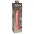 King Cock Elite 9 - vibratorius su siurbtuku 23 cm - kūno spalvos