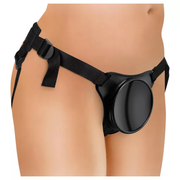 King Cock Elite - strap-on diržas pradedantiesiems - juoda