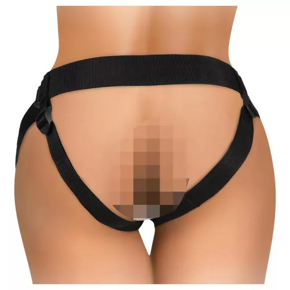 King Cock Elite - strap-on diržas pradedantiesiems - juoda