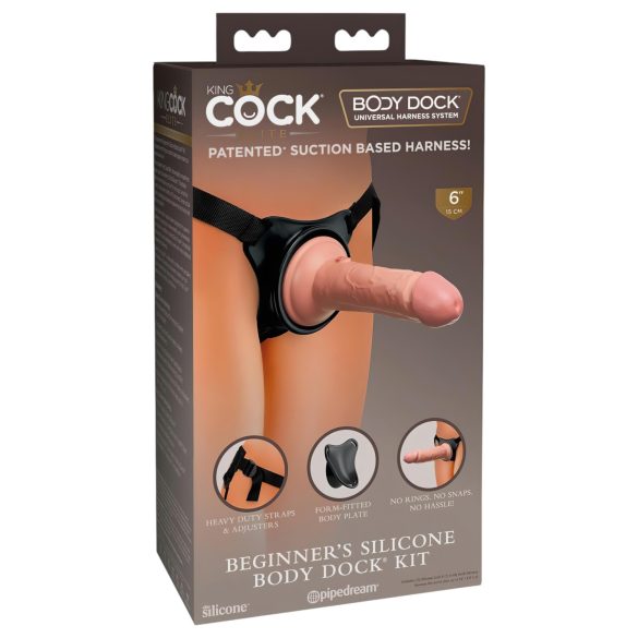 King Cock Elite Beginner's - prisegama natūrali dirbtinė varpa