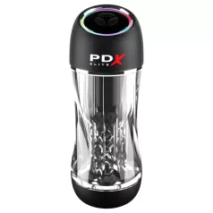   PDX ViewTube Pro - čiulpiantis ir vibruojantis masturbatorius (juodas)