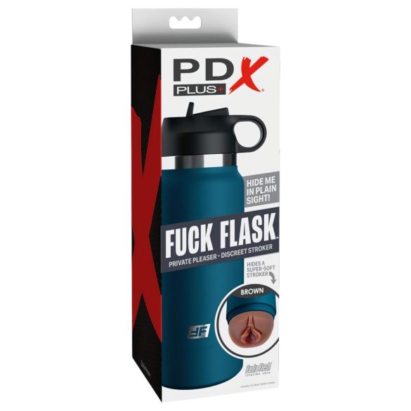 Fuck Flask Private Pleaser - masturbatorius butelyje - mėlyna-ruda