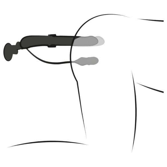 Fetish - stūmoklinis vibratorius - juodas