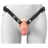 X-TENSION Elite - tuščiavidurė prisegama dildo (natūralios spalvos)